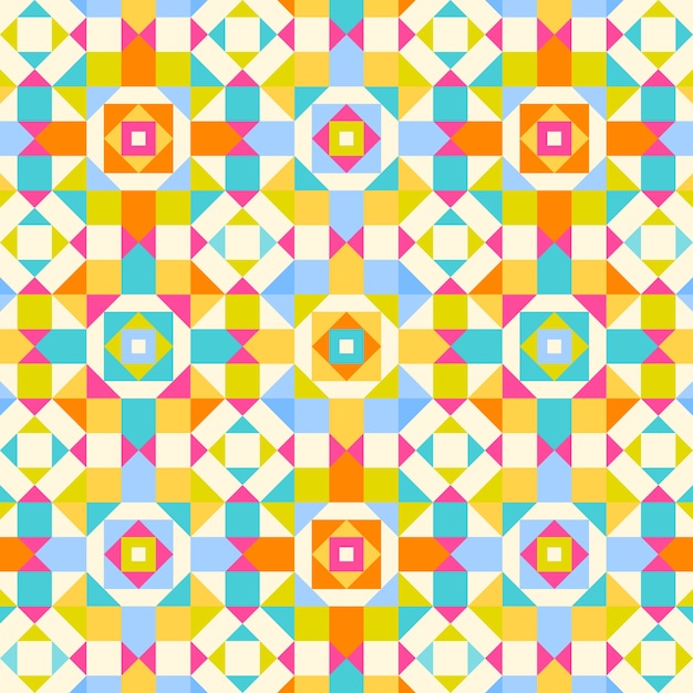 Plat ontwerp kleurrijk geometrisch patroon