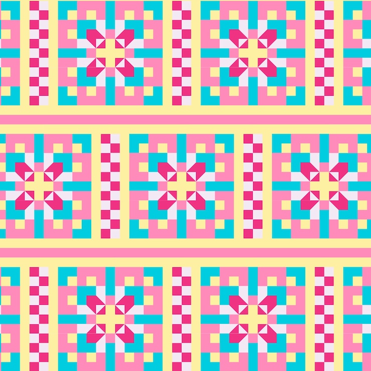 Gratis Vector plat ontwerp kleurrijk geometrisch patroon
