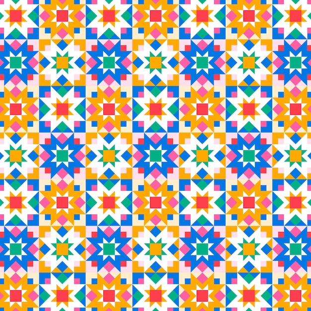 Plat ontwerp kleurrijk geometrisch patroon