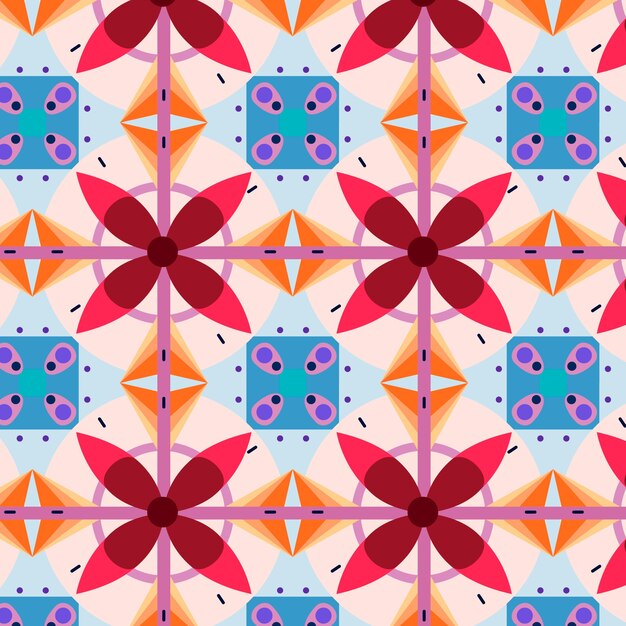 Plat ontwerp kleurrijk geometrisch patroon