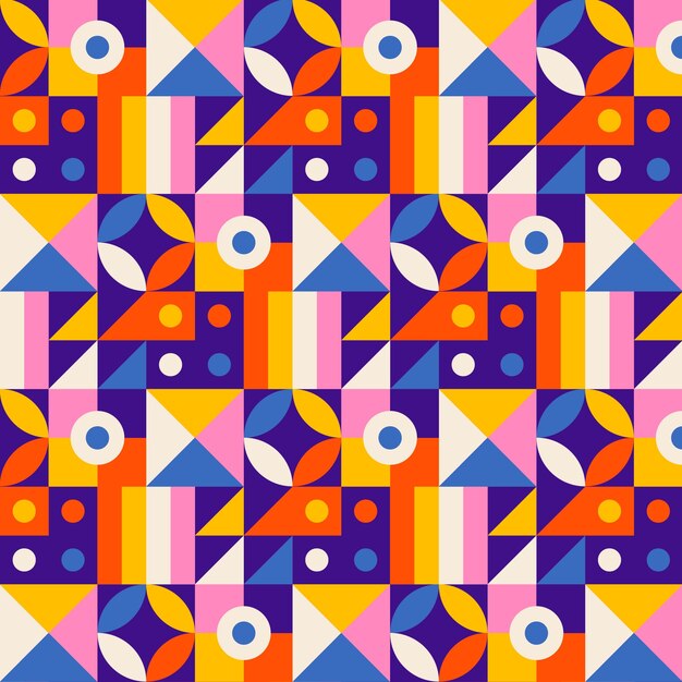 Plat ontwerp kleurrijk geometrisch patroon