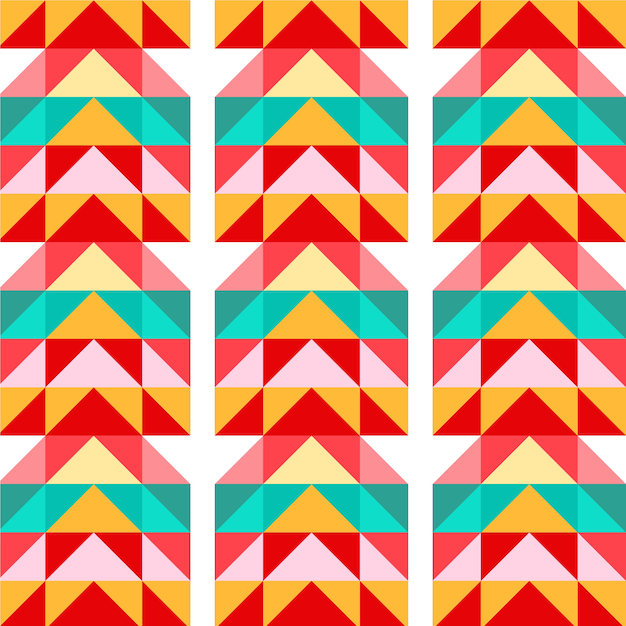 Plat ontwerp kleurrijk geometrisch patroon