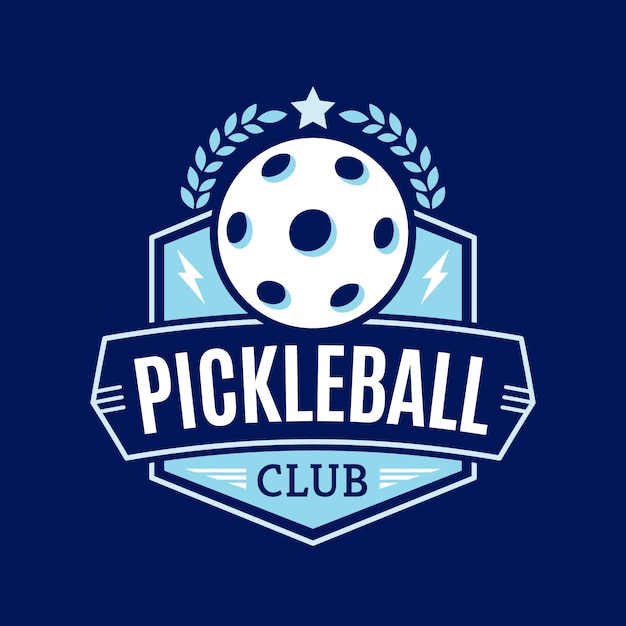 Plat ontwerp pickleball vintage logo