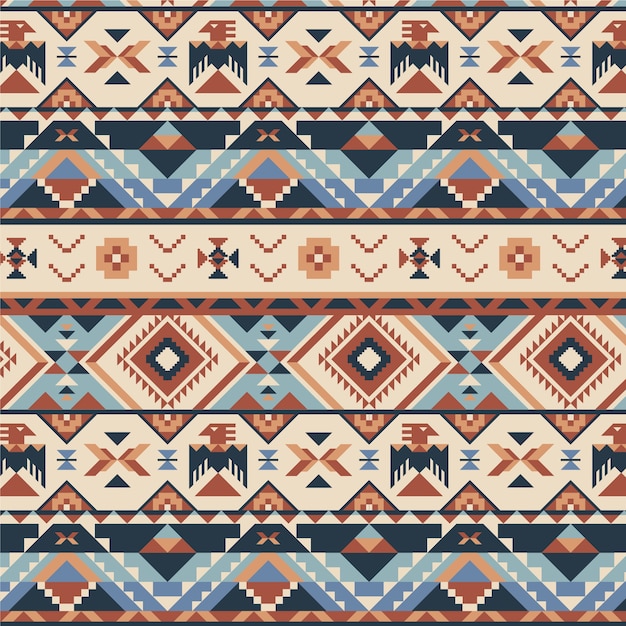 Plat ontwerp traditioneel inheems Amerikaans patroon