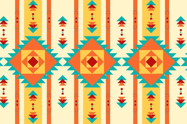 Gratis vector plat ontwerp traditioneel inheems amerikaans patroon