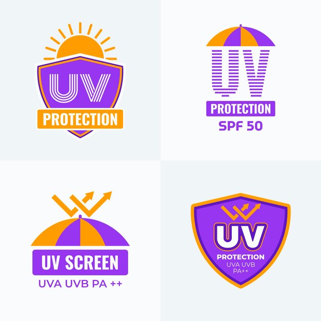 Plat ontwerp uv-badges