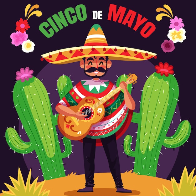 Platte 5 de mayo illustratie