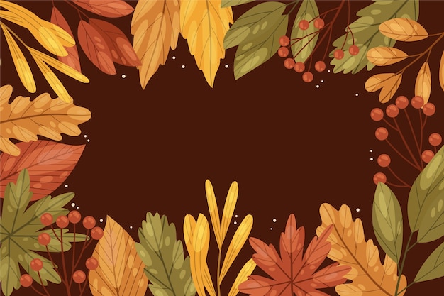 Gratis vector platte achtergrond voor de herfst