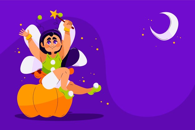 Platte achtergrond voor halloween-feest