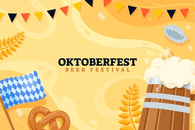 Platte achtergrond voor oktoberfest festival