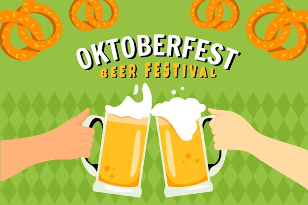 Platte achtergrond voor oktoberfest festival