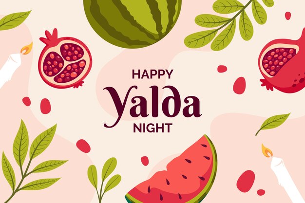 Platte achtergrond voor yalda nachtfestival