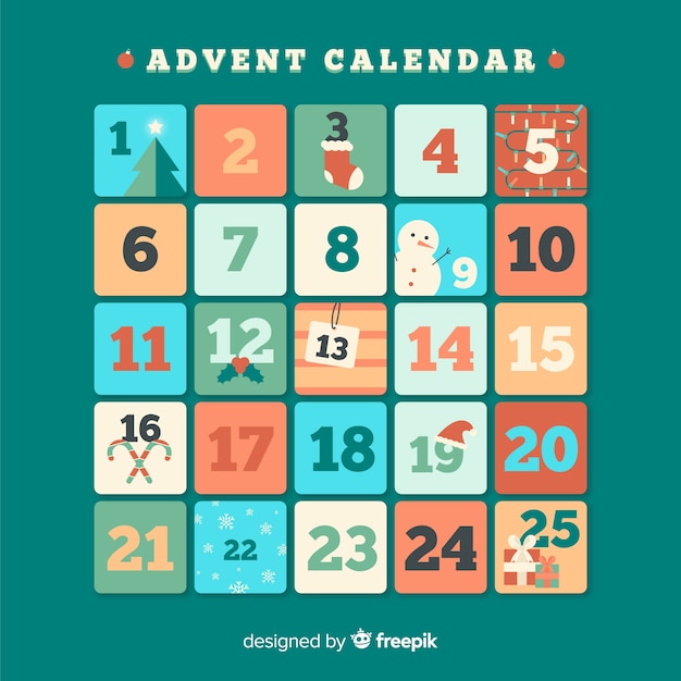 Platte adventskalender