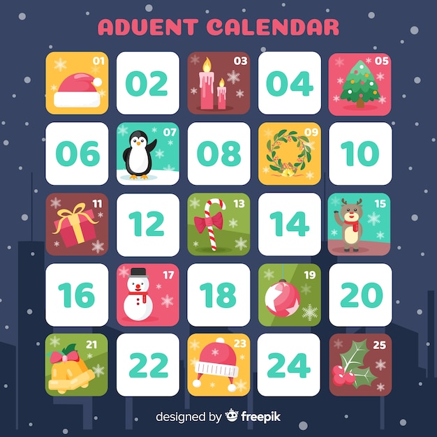 Platte adventskalender