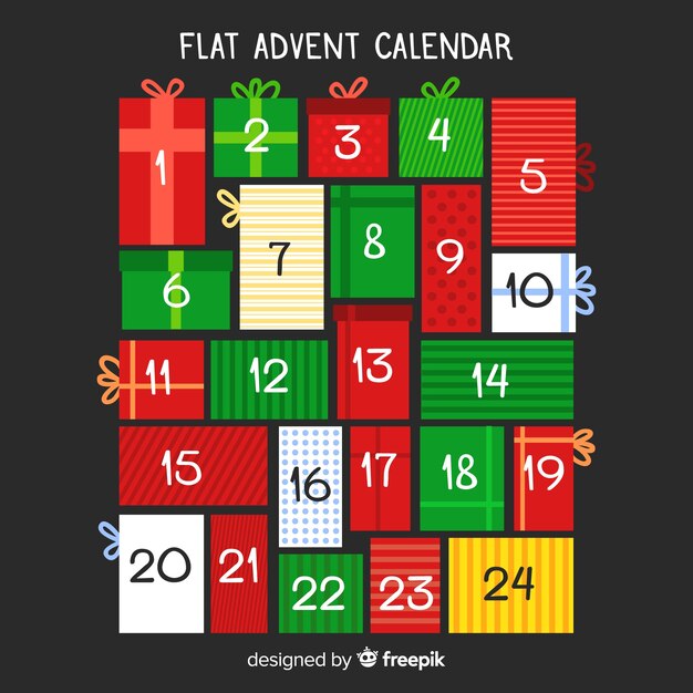 Platte adventskalender