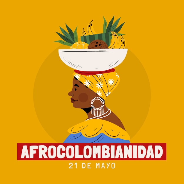 Platte afrocolombianidad illustratie