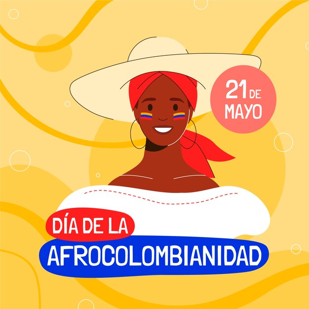 Platte afrocolombianidad illustratie