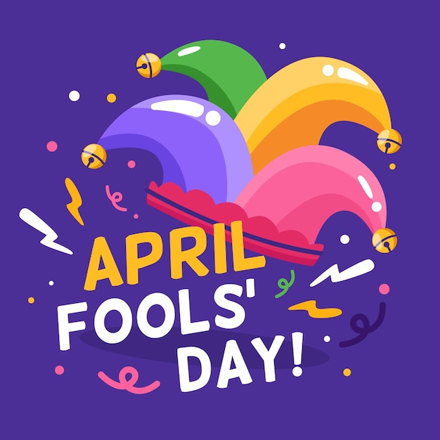 Gratis vector platte april dwazen dag illustratie