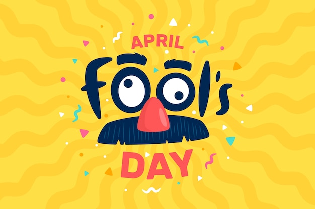 Gratis vector platte april dwazen dag