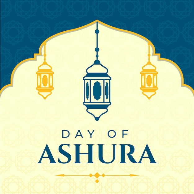 Gratis vector platte ashura-illustratie