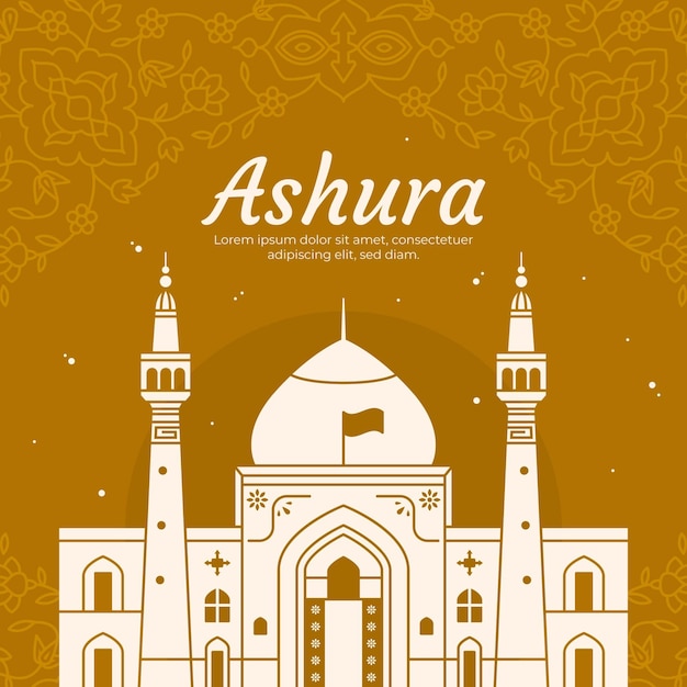 Gratis vector platte ashura-illustratie