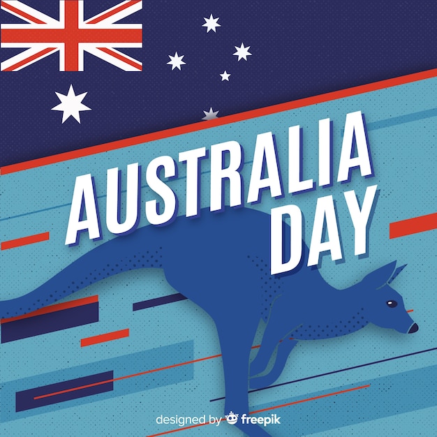 Platte australië dag achtergrond