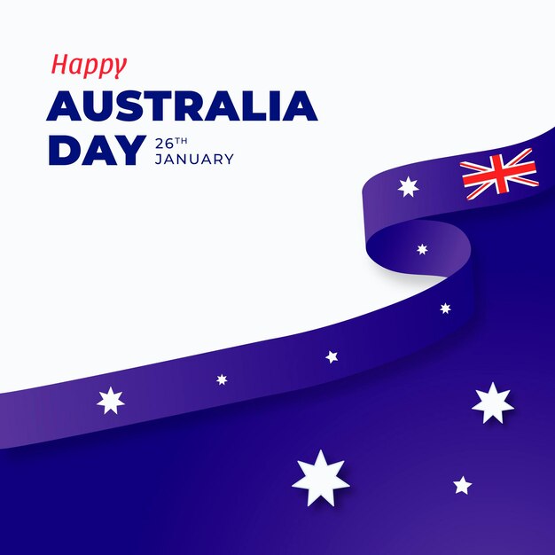 Platte australië dag illustratie