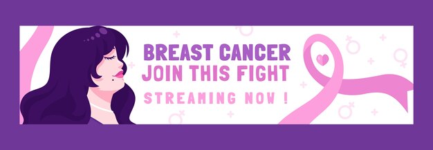 Platte borstkanker bewustzijn maand twitch banner