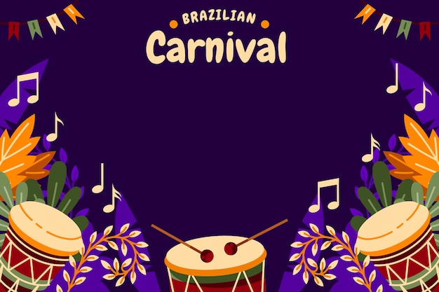 Platte Braziliaanse carnaval achtergrond