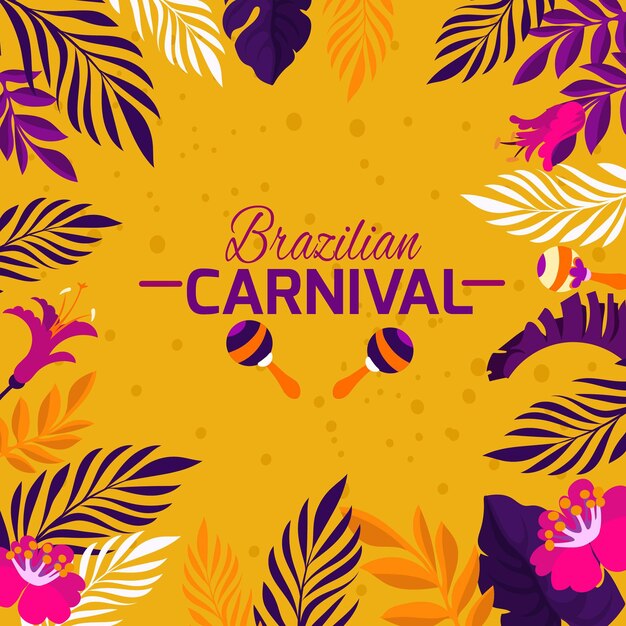 Platte Braziliaanse carnavalvegetatie