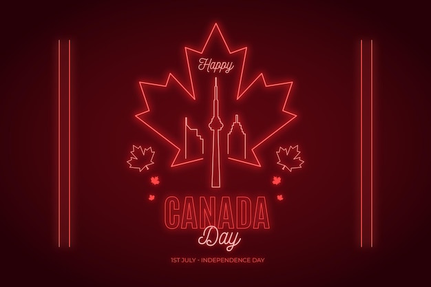 Gratis vector platte canada dag achtergrond