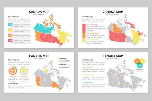 Platte canada kaart infographic
