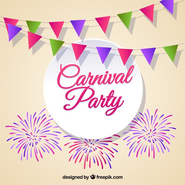 Platte carnaval achtergrond