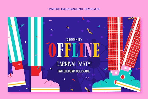 Platte carnaval twitch achtergrond