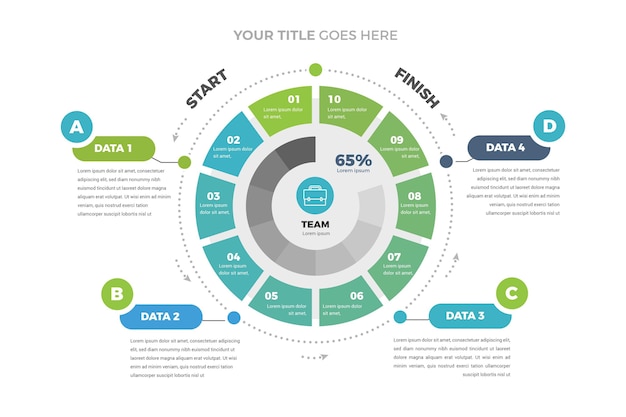 Platte cirkeldiagram infographic