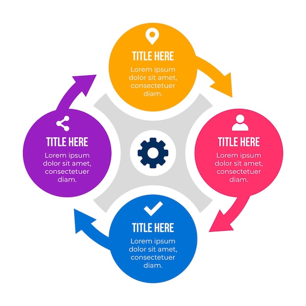 Platte cirkeldiagram infographic