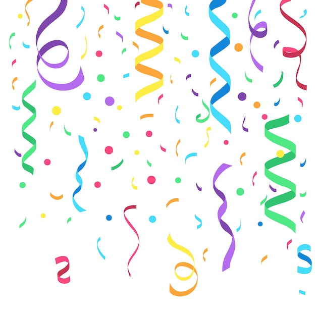 Gratis vector platte confetti behang