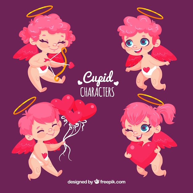 Platte Cupido-karakterverzameling