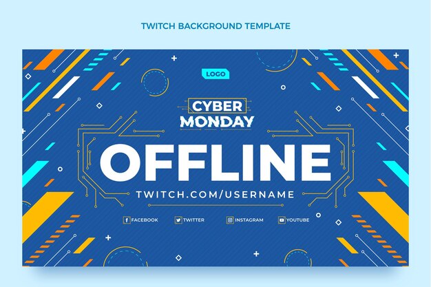 Platte cyber maandag twitch achtergrond