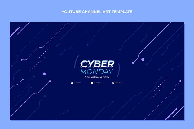 Platte cyber maandag YouTube-kanaalafbeeldingen