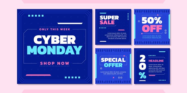 Platte cyber monday instagram posts collectie