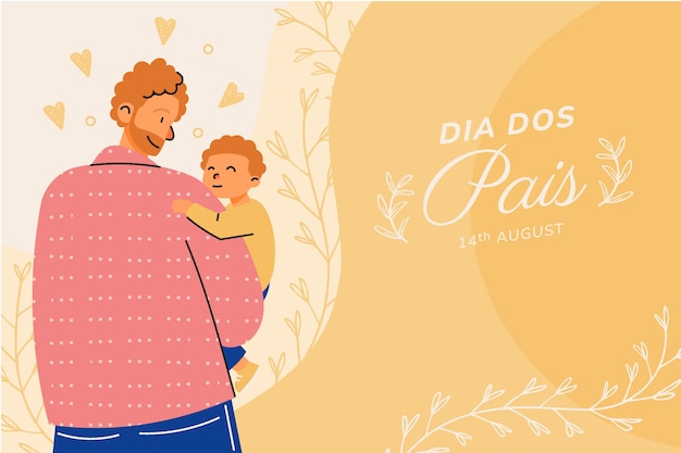 Gratis vector platte dia dos pais achtergrond