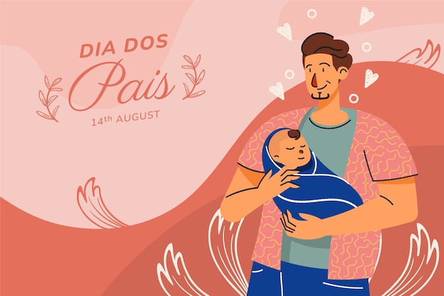 Gratis vector platte dia dos pais achtergrond