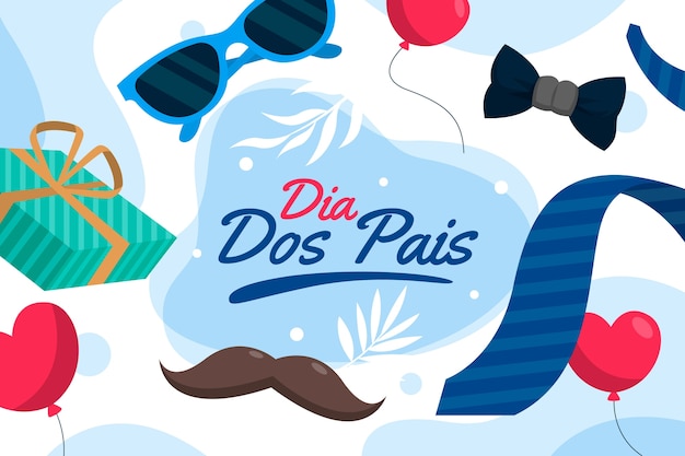 Gratis vector platte dia dos pais achtergrond