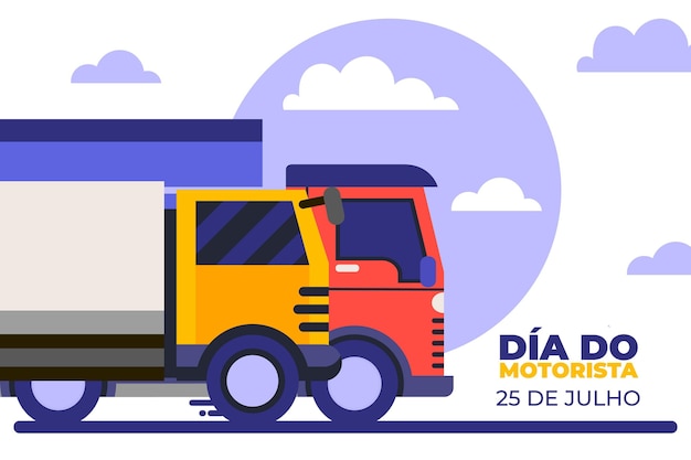 Gratis vector platte dia motorista illustratie