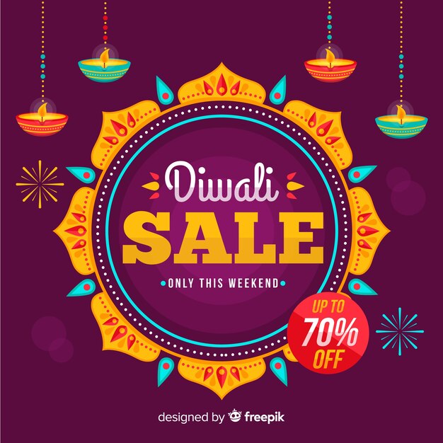 Platte diwali verkoop met 70% korting