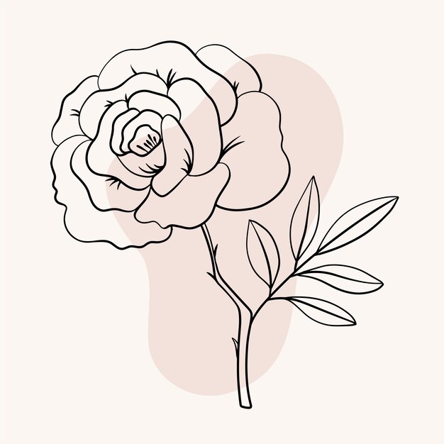Platte eenvoudige bloem overzicht illustratie
