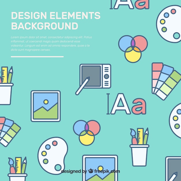 Platte elementen ontwerp achtergrond