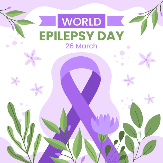 Platte epilepsie dag illustratie