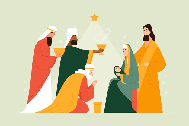 Platte epiphany illustratie